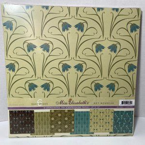 Scrapbook Paper 12 x 12 6 Pack Art Nouveau Miss Elizabeth's
